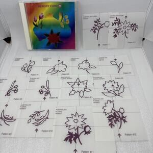 Janome Embroidery Memory Card AUSTRALIAN FLORAL SERIES W/14Templates!